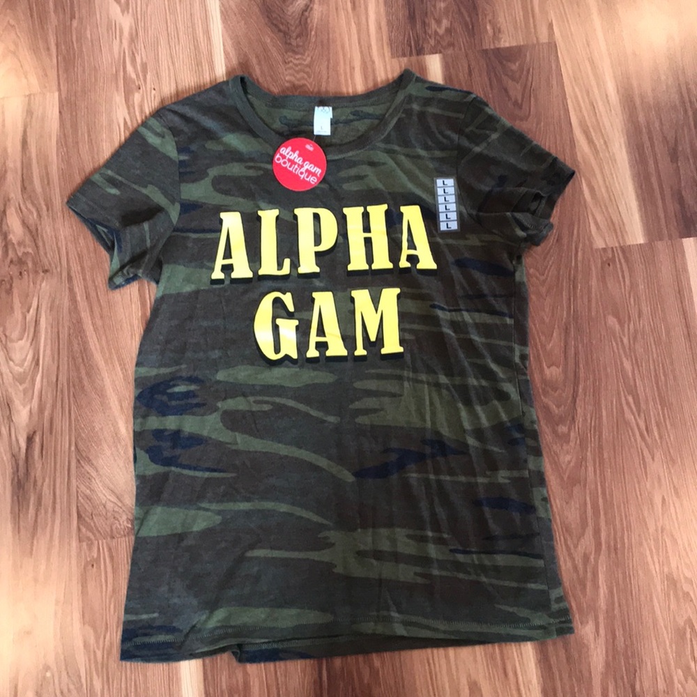 Alpha Gam camo tee